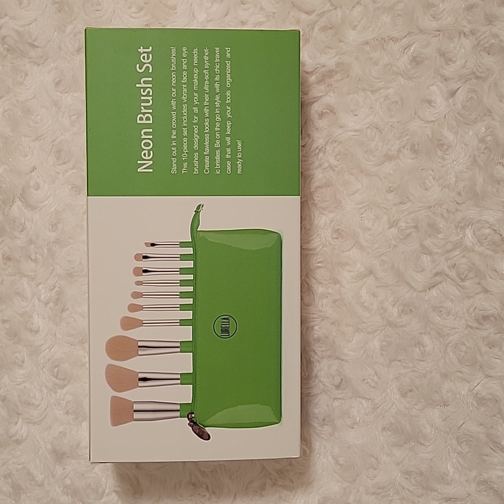 SOLD                Neon MakeUp Brush Set Lurella Cosmetics ACID color - Picture 4 of 7
